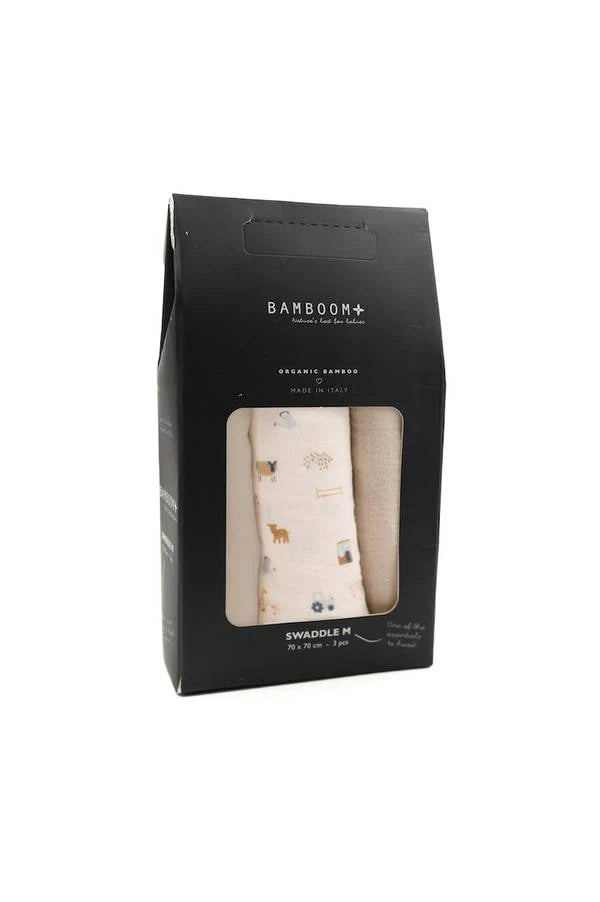 Swaddle M 3 Pack - 70x70cm - The Farm