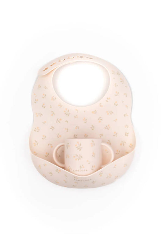 Bavaglino in silicone e tazza - Tulips