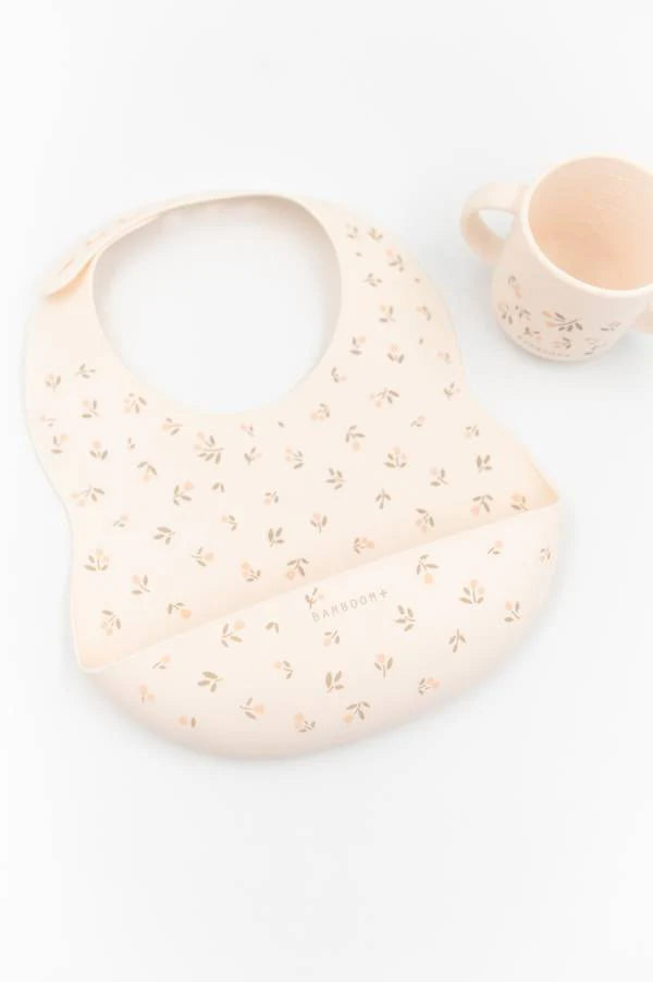 Bavaglino in silicone e tazza - Tulips