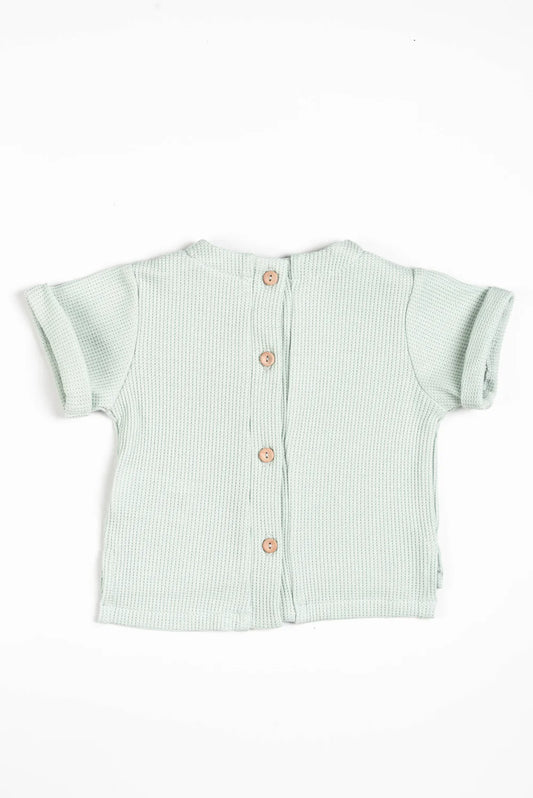 Shirt apertura dietro - Ocean Blu - 12/18 e 18/24M