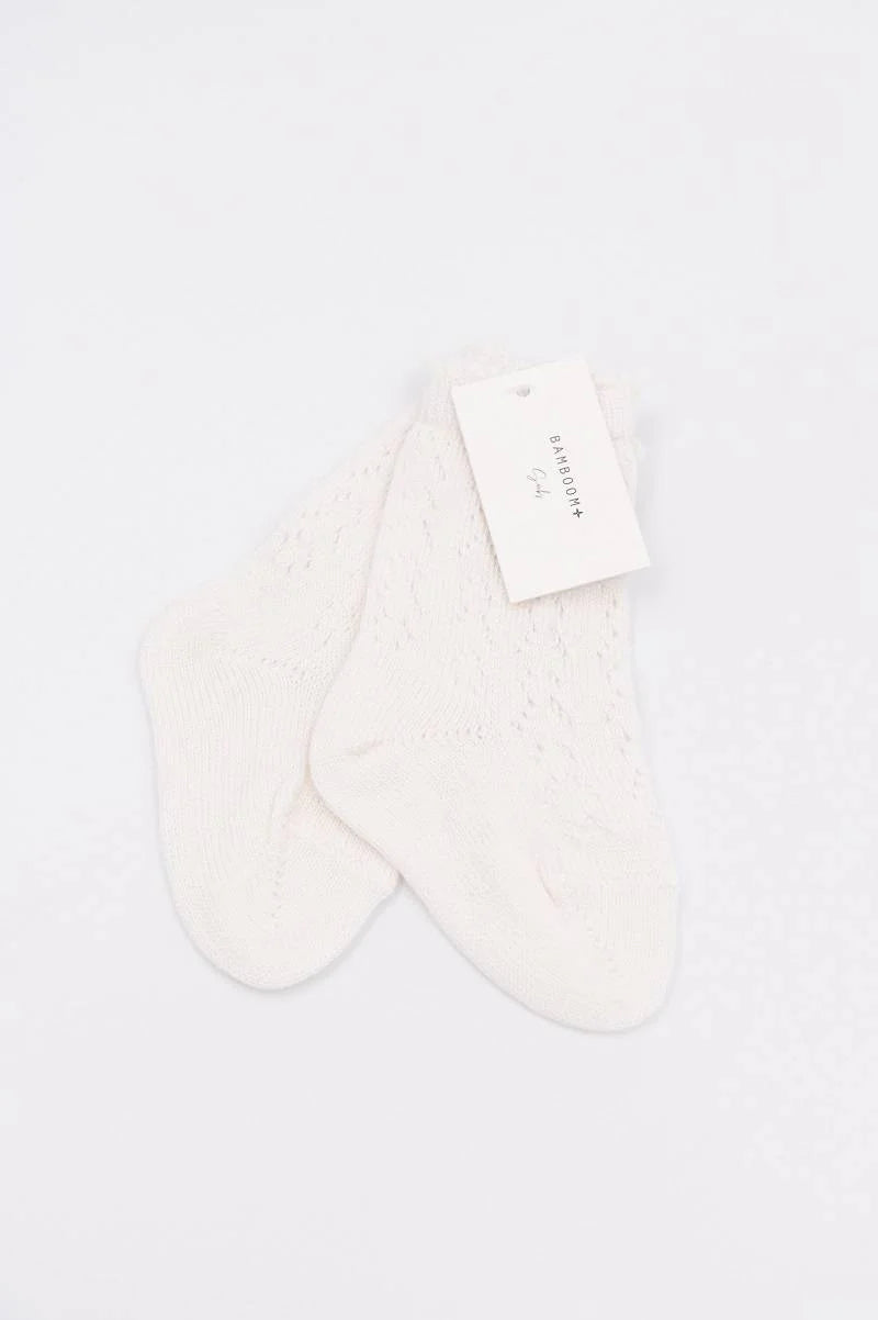 Calza Traforata Bimba - Panna - 2/4Y