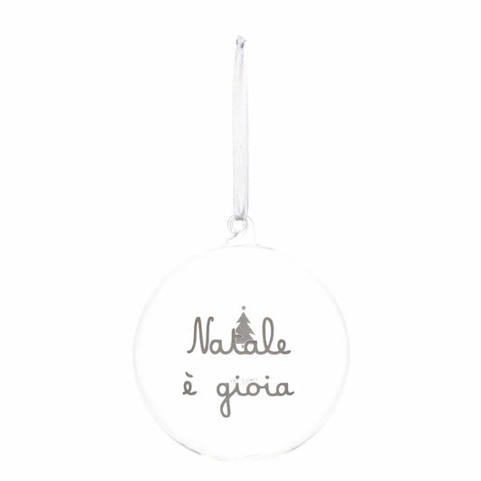 Pallina Natale E' gioia - 15 cm