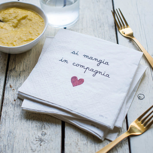 Tovaglioli in carta Si mangia in compagnia