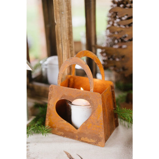 Porta candela Borsa cuore