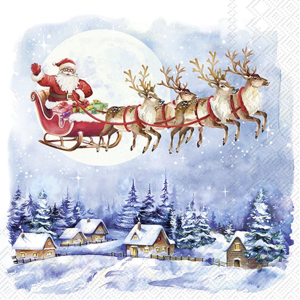 Tovaglioli in carta "Santa's Wonderland"