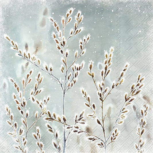 Tovaglioli in carta "Frozen Winter" Blue Grey