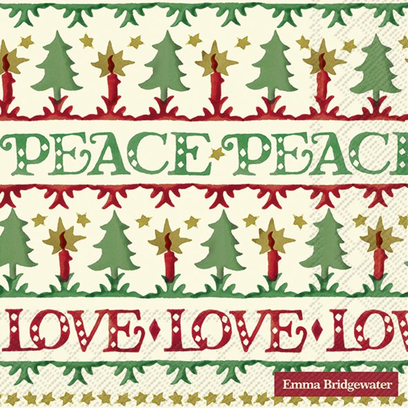 Tovaglioli in carta "Christmas Joy" cream