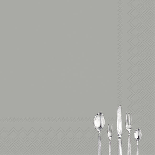 Tovaglioli in carta "Tiny cutlery” grey