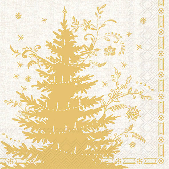 Tovaglioli in carta "Splendid Christmas tree” cream