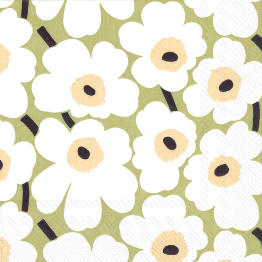 Tovaglioli in carta "Mini unikko” light green