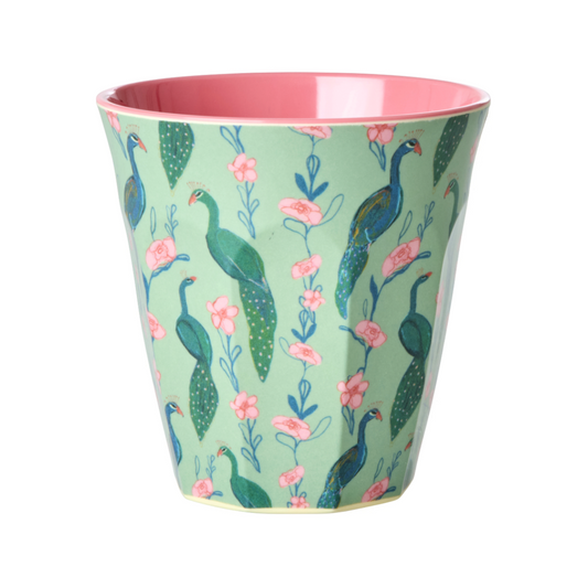 Bicchiere Melamina - Verde - Peacock Power Print