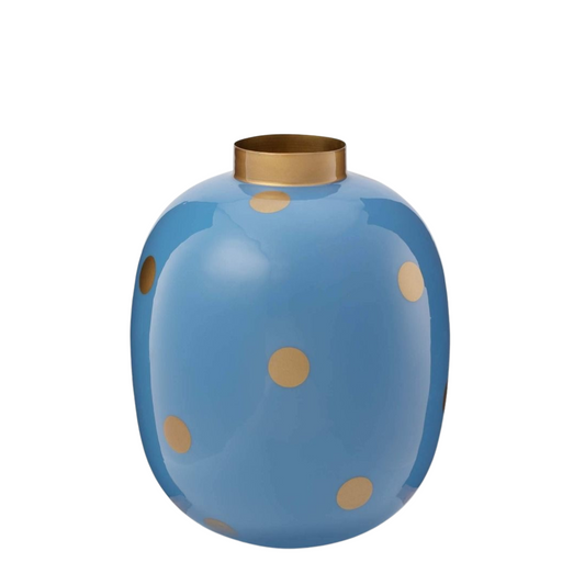 Vaso metal Dots Light Blue