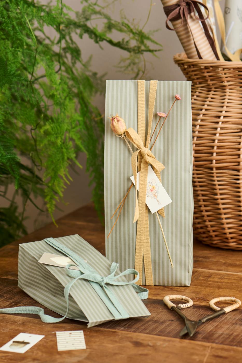 Sacchetto carta righe