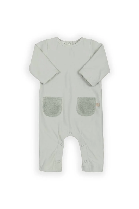 Tutina con tasche teddy - Sky Grey
