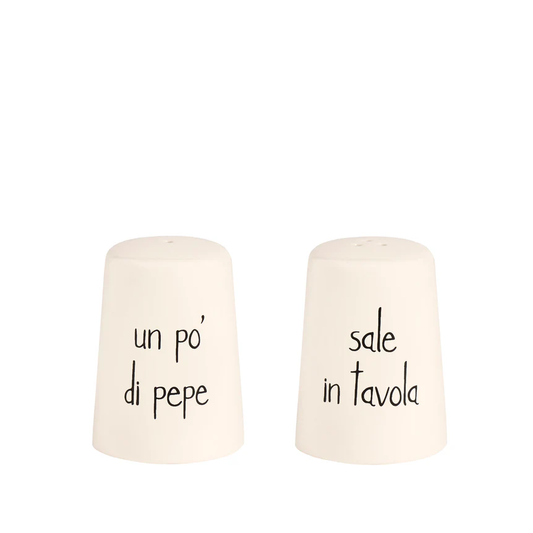 Set Sale e pepe "Sale in tavola" - "Metti un po' di pepe"