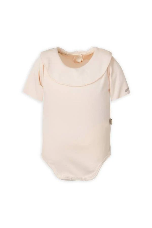 Body Bimba Collo Volant maniche corte - Light Pink - 12/18M