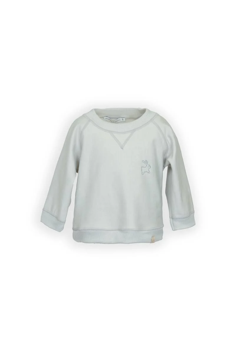 Maglia con ricamo coniglio - Moss Grey