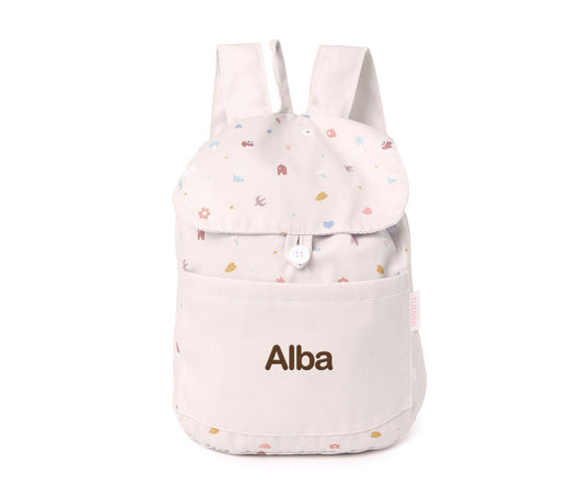 Zaino piccolo Tela Geometric Nature Personalizzabile