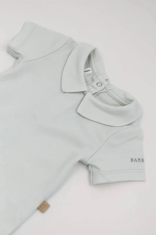 Body Bimbo Coletto Maniche corte - Light Blu - 18/24M