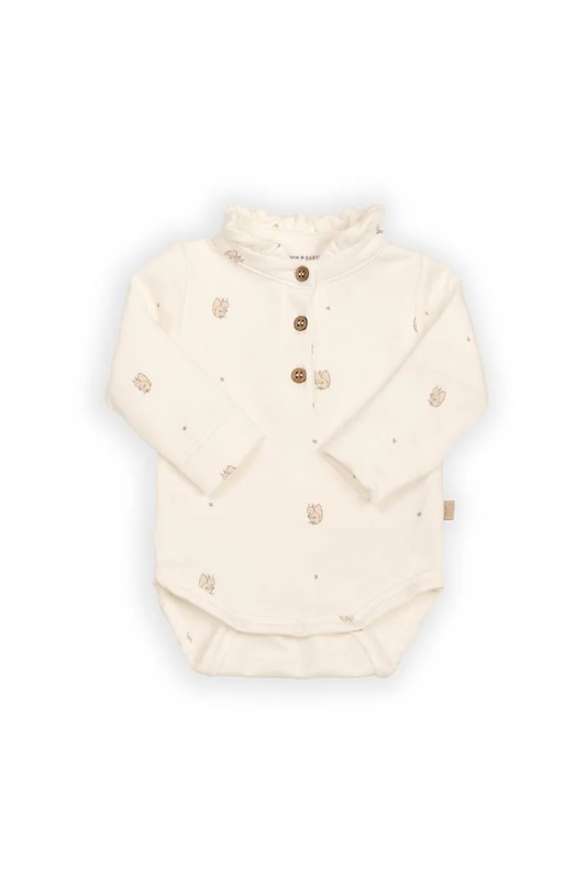 Body a polo con colletto volant - Print Squirrel