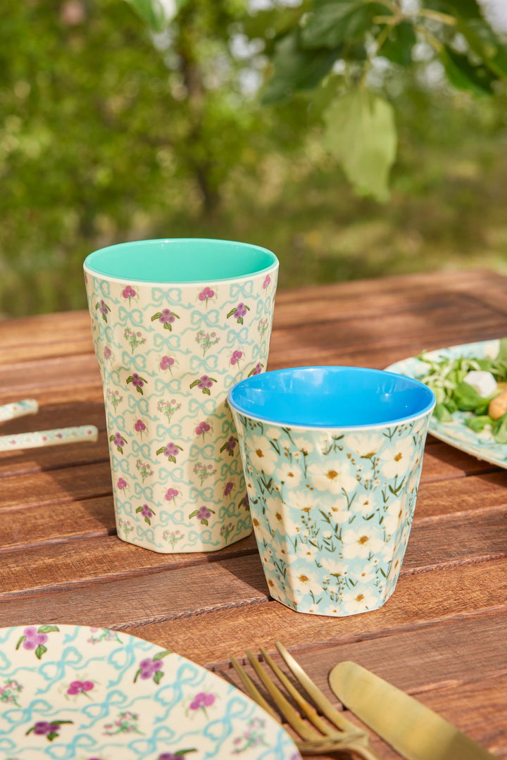 Bicchiere Melamina - Menta - Summer Bloom Print