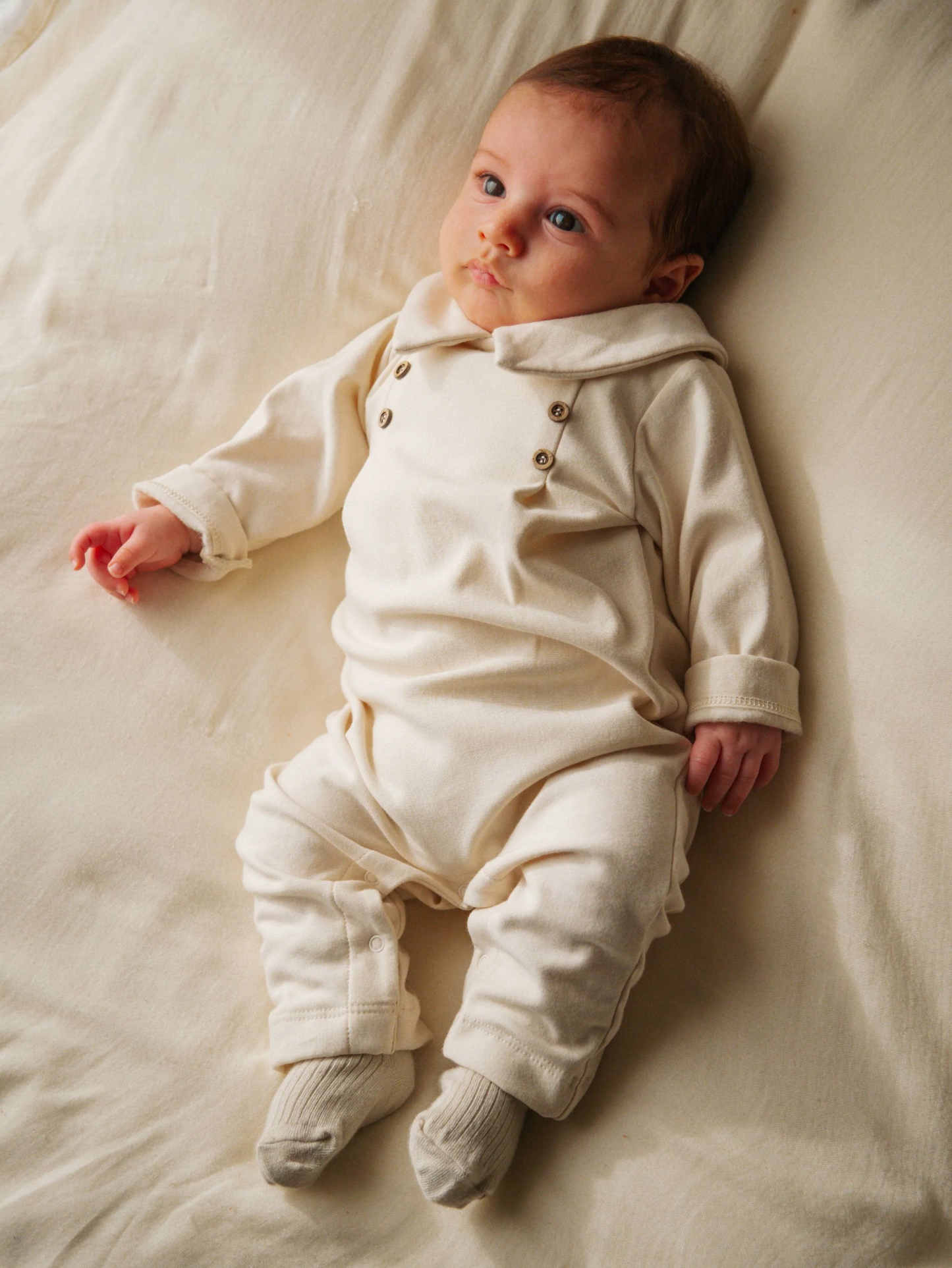 Tutina Bimbo elegante con colletto - Warm White