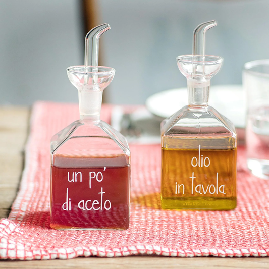 Set 2 bottiglie Un pò di aceto - Olio in tavola