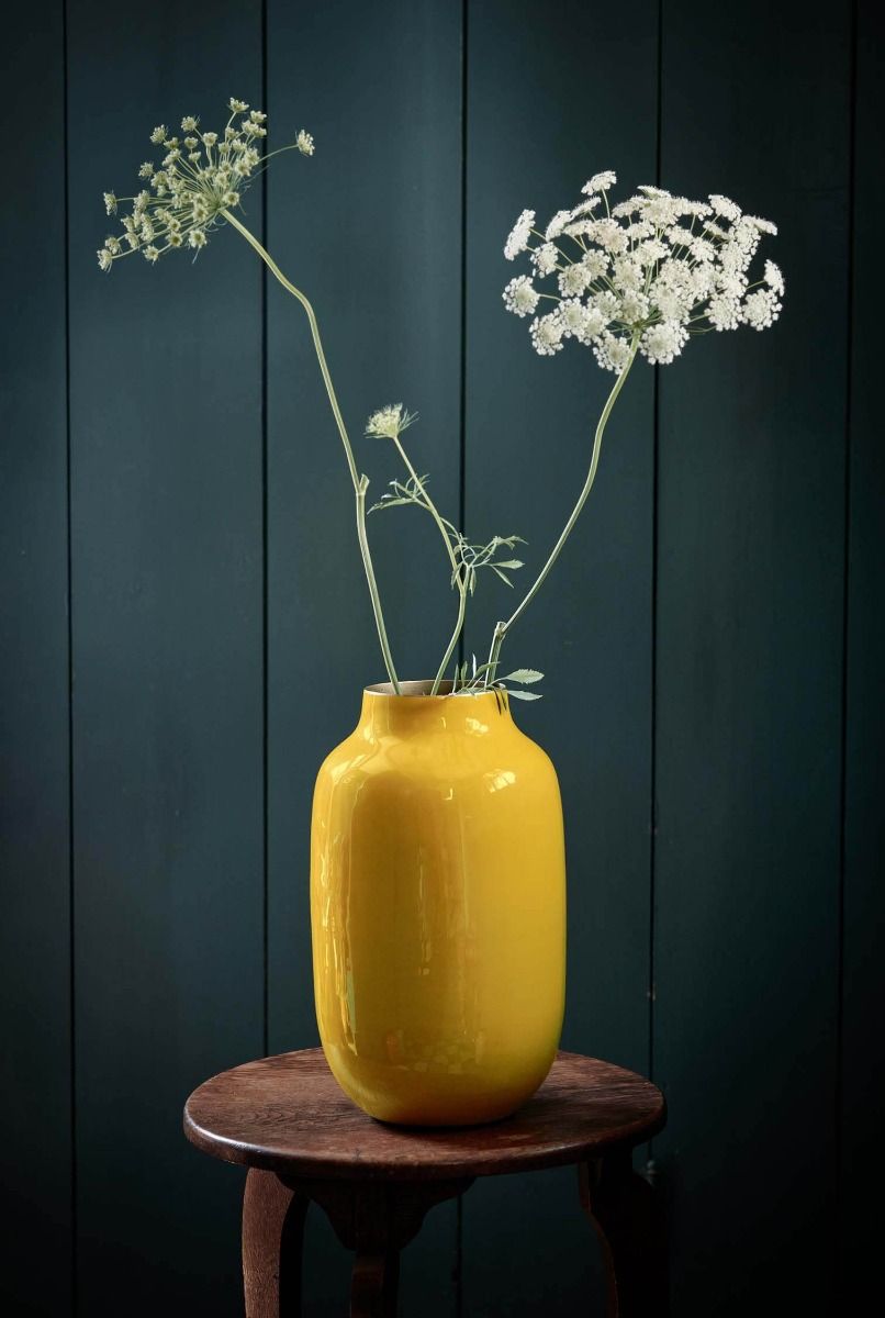 Vaso metal Oval Yellow