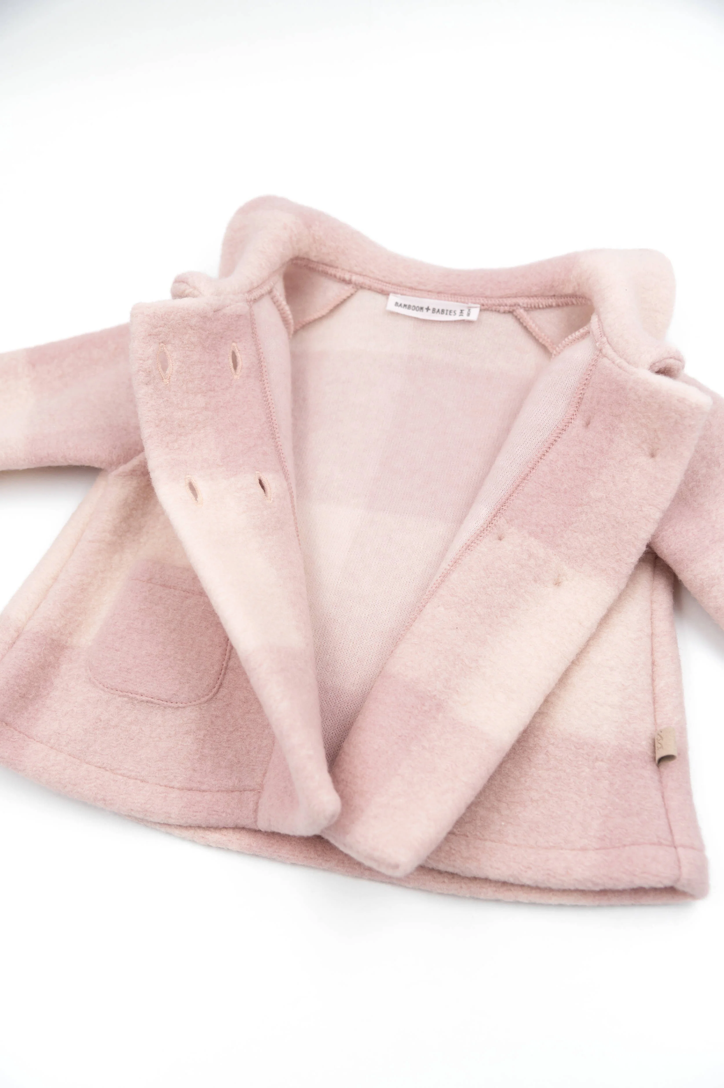 Cappotto Bimba Lana Cotta - Vintage Pink