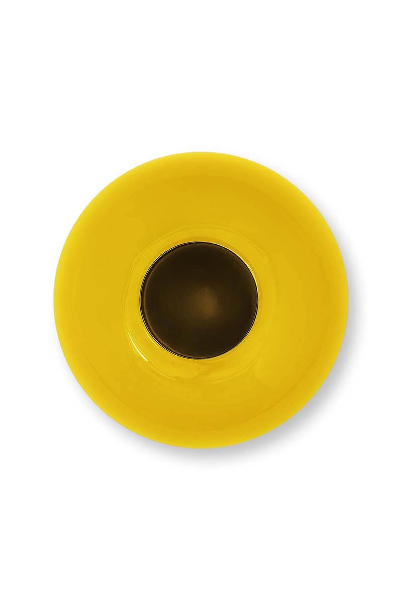 Vaso metal Round Yellow