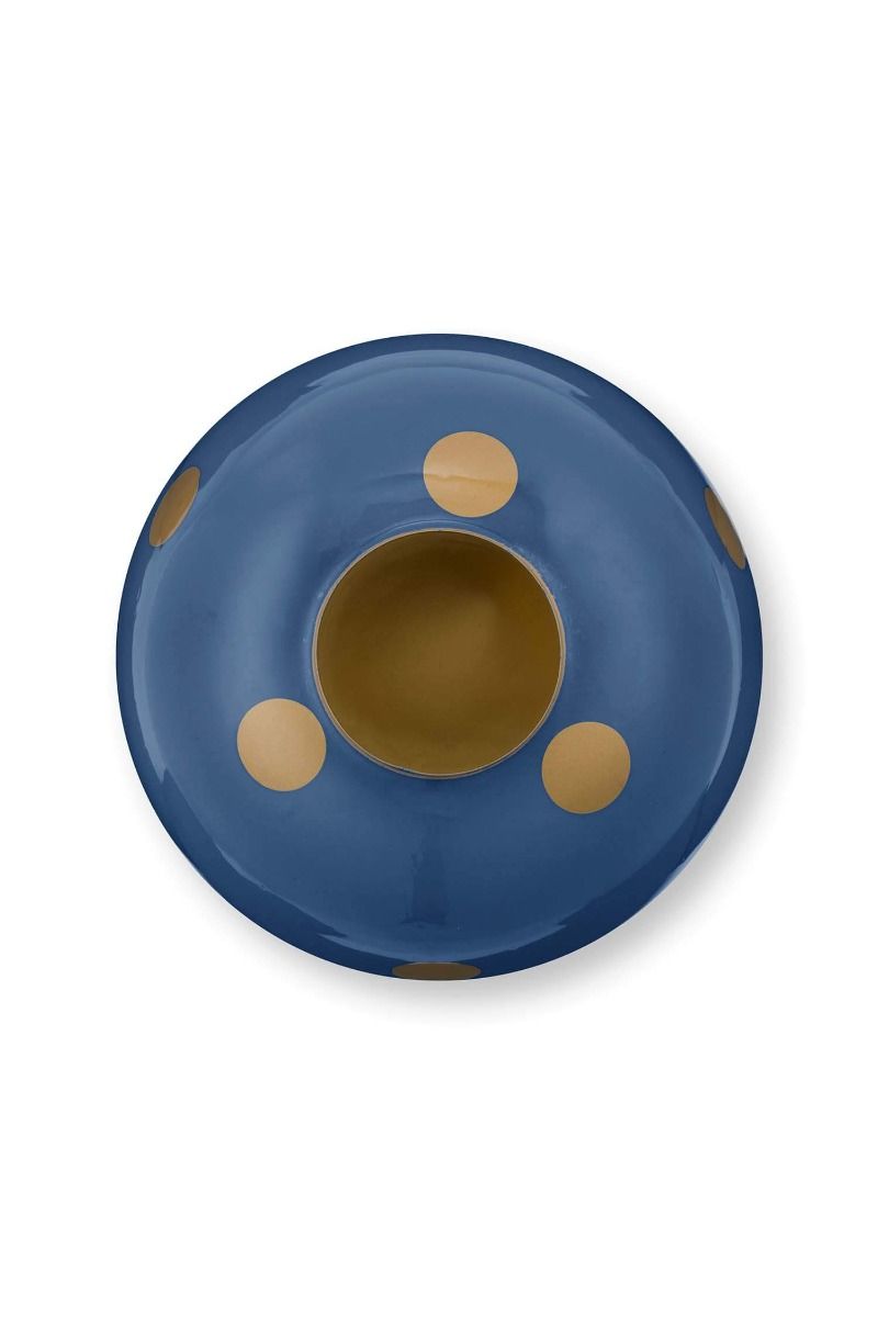 Vaso metal Dots Navy Gold