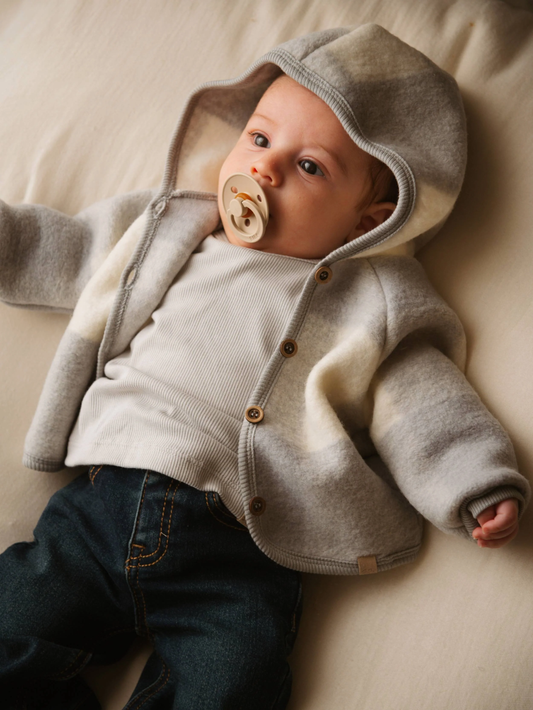 Felpa Lana cotta con cappuccio - Moss Grey