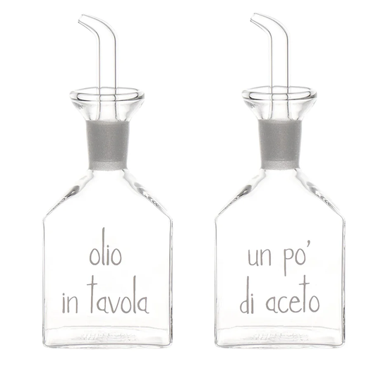 Set 2 bottiglie Un pò di aceto - Olio in tavola