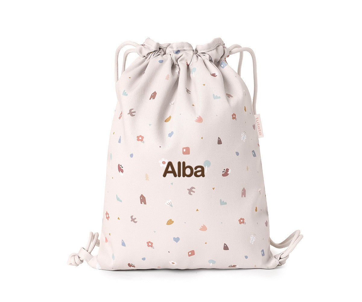 Sacca-zaino Tela Geometric Nature Personalizzabile