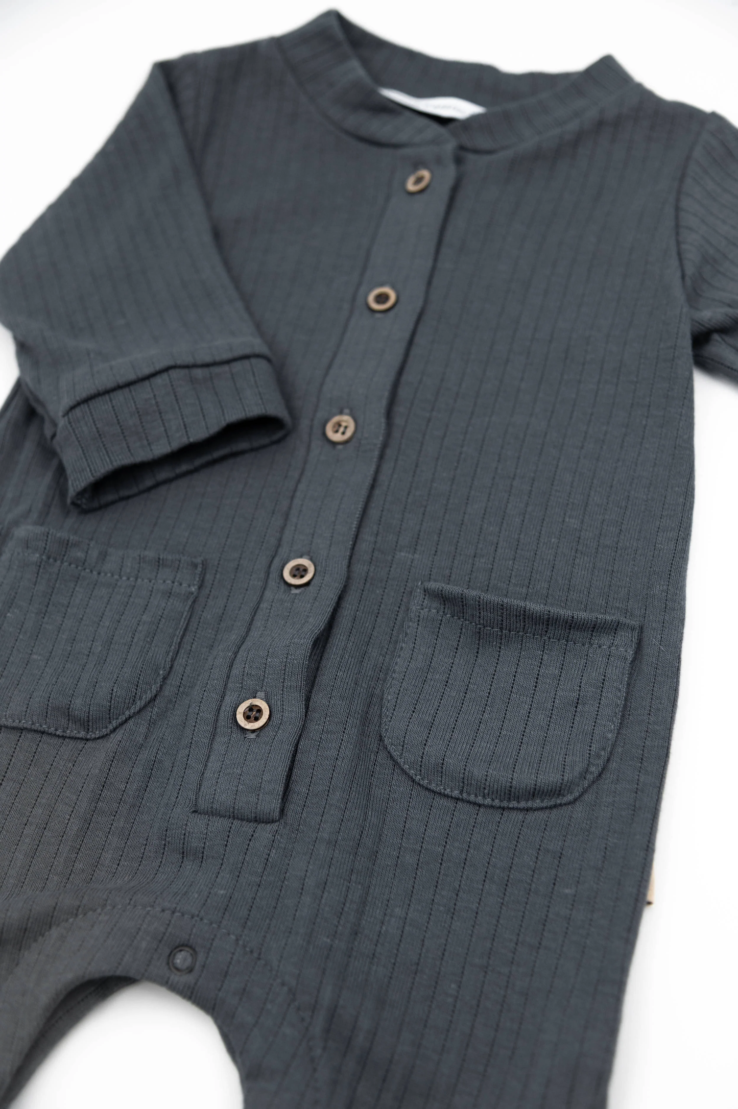 Tutina Bimbo con piedi e bottoncini davanti - Midnight Blu