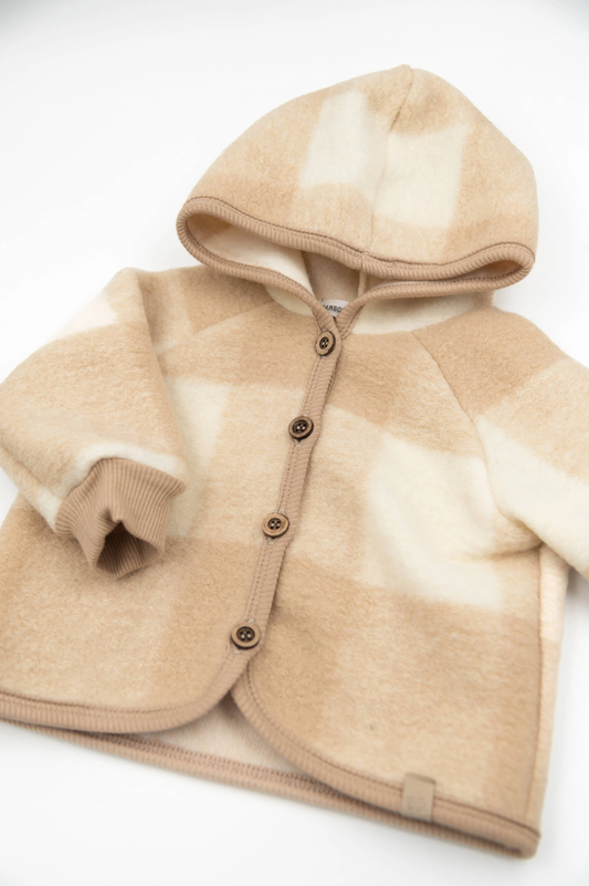 Felpa Lana cotta con cappuccio - Mocha Sand