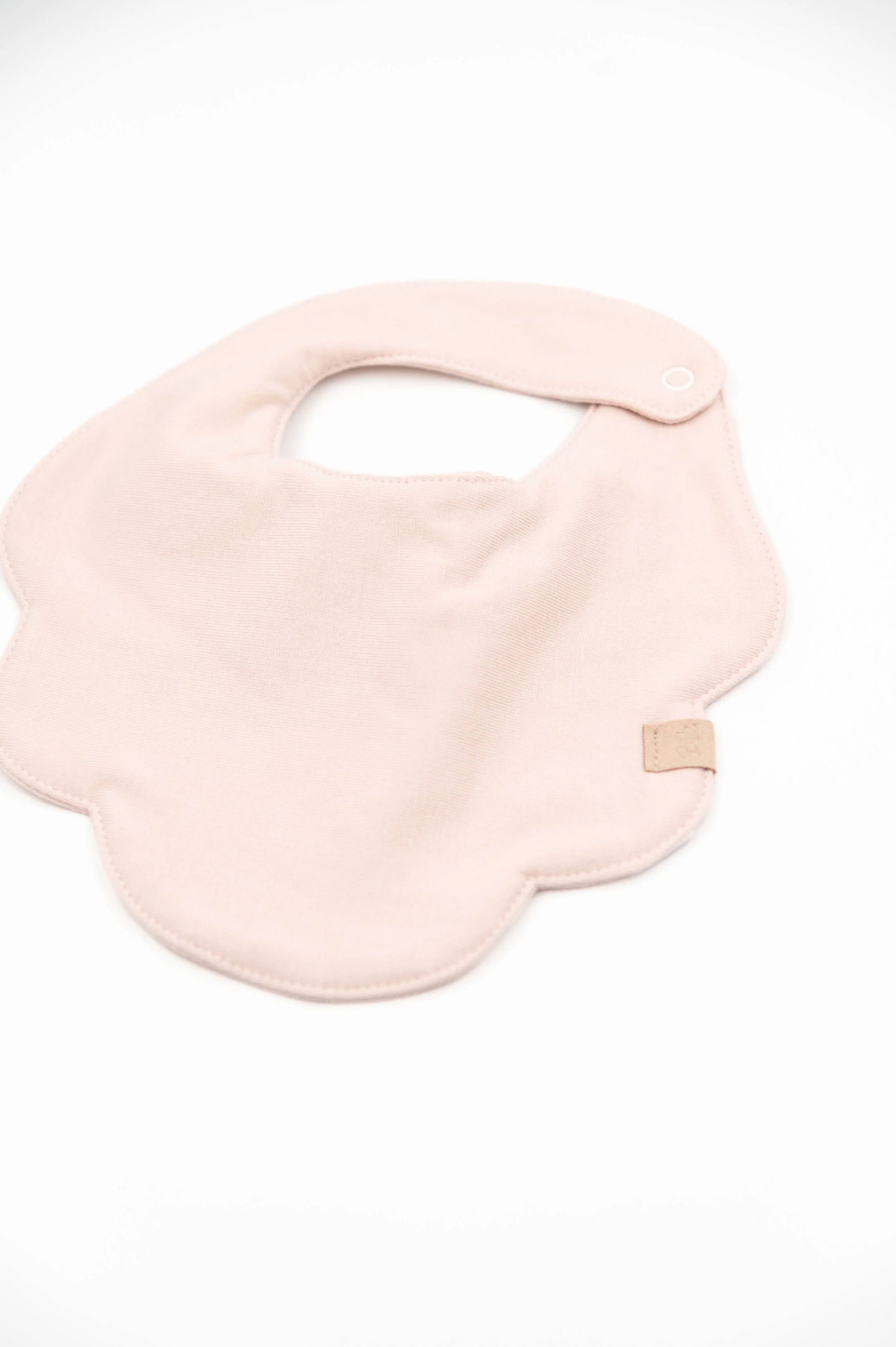 Bavaglino fiore con lato in spugna - Vintage Pink