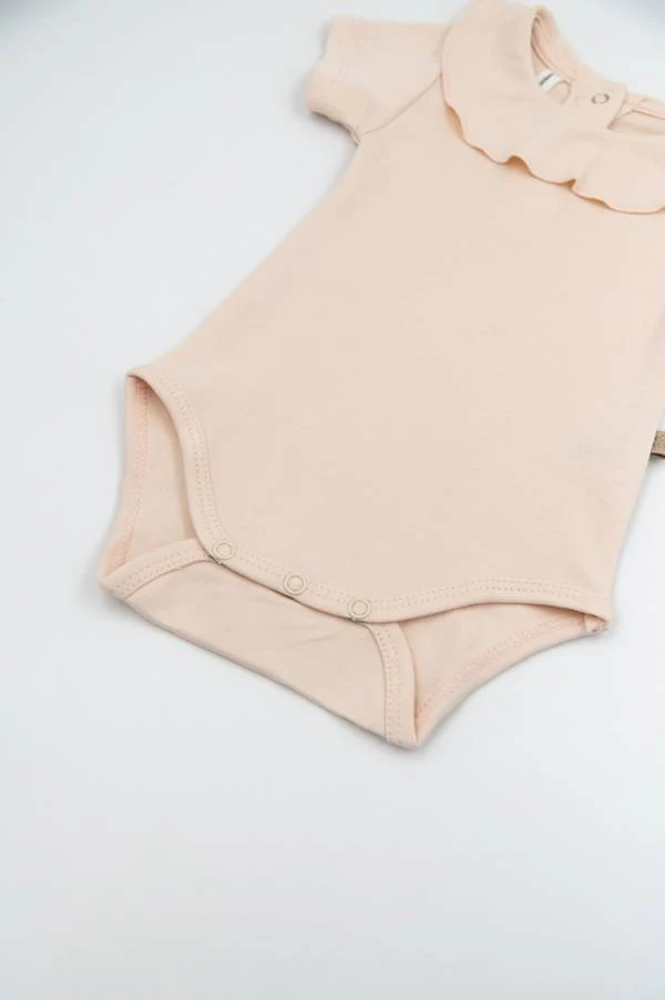 Body Bimba Collo Volant maniche corte - Light Pink