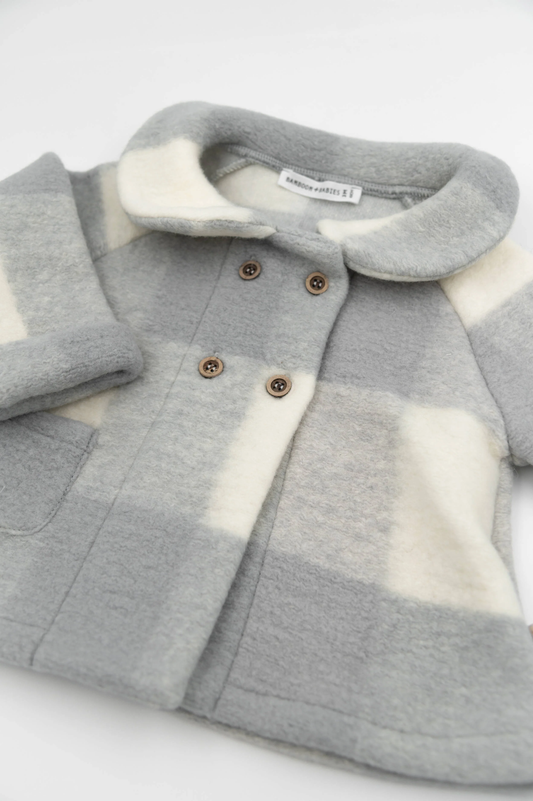 Cappotto Bimba Lana Cotta - Moss Grey