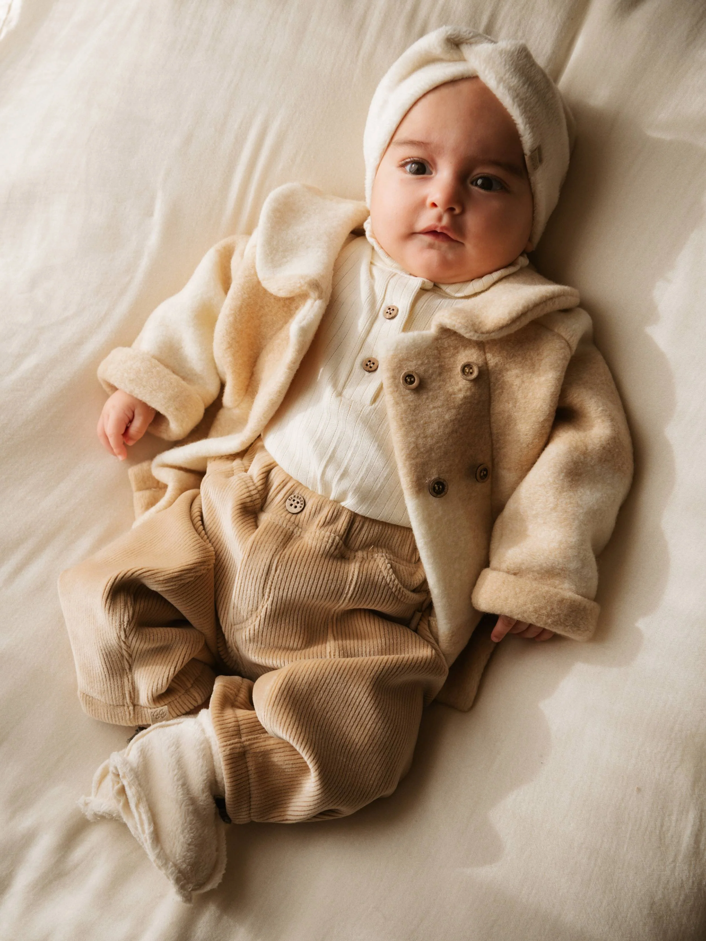Cappotto Bimba Lana Cotta - Mocha Sand