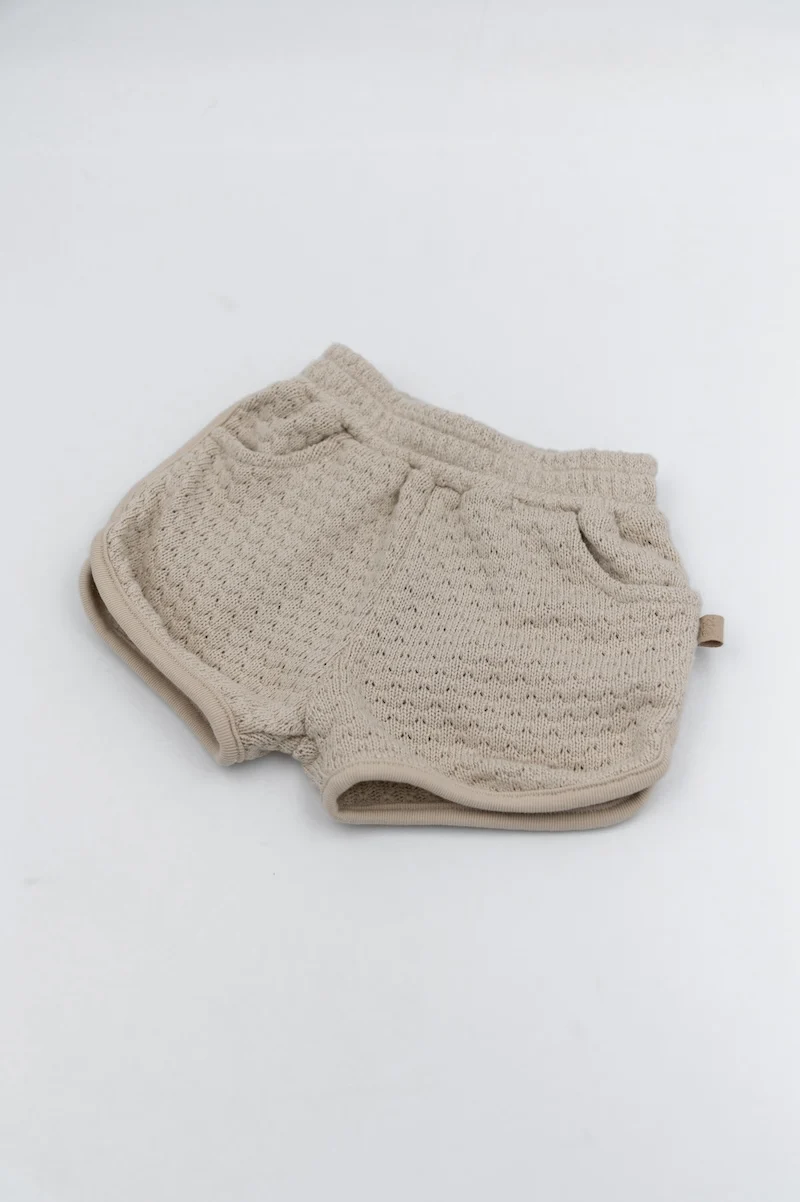 Pantaloncino a maglia - Sand - 6 e 12/18M
