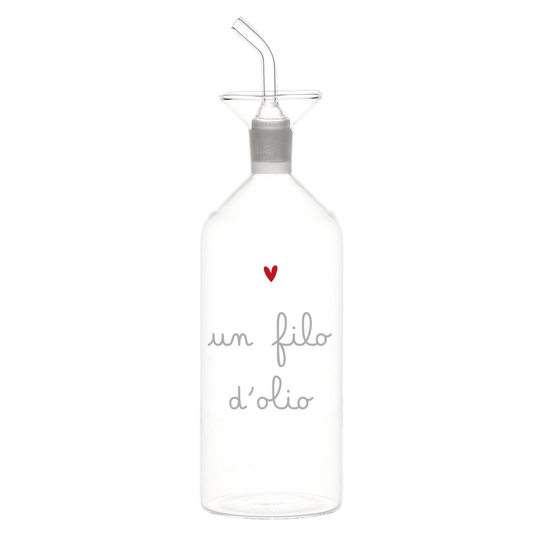 Bottiglia olio Un filo d'olio cuore