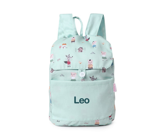 Zaino piccolo Tela The Three Little Pigs Personalizzabile