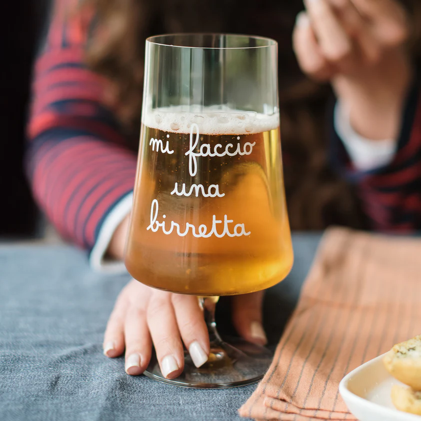 Set 2 calici Mi faccio una birretta