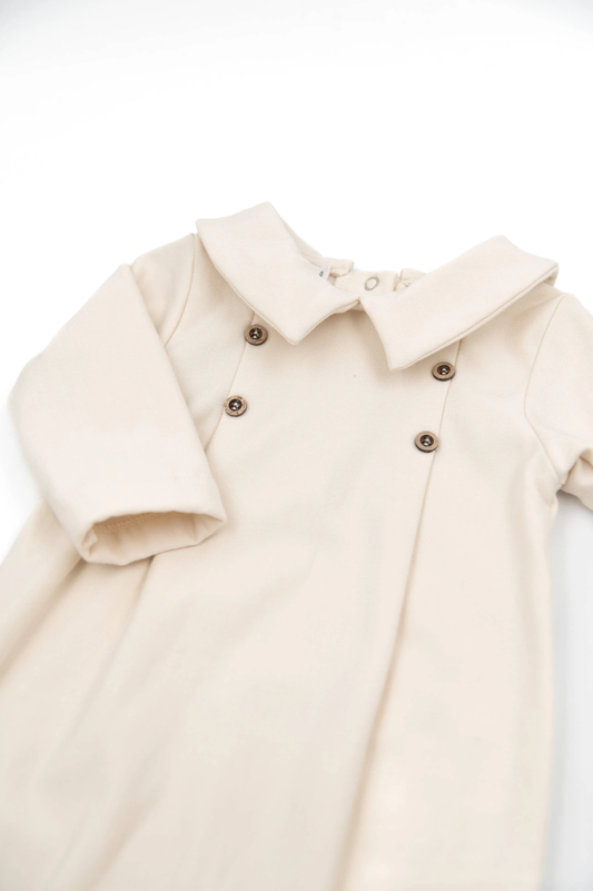 Tutina Bimbo elegante con colletto - Warm White