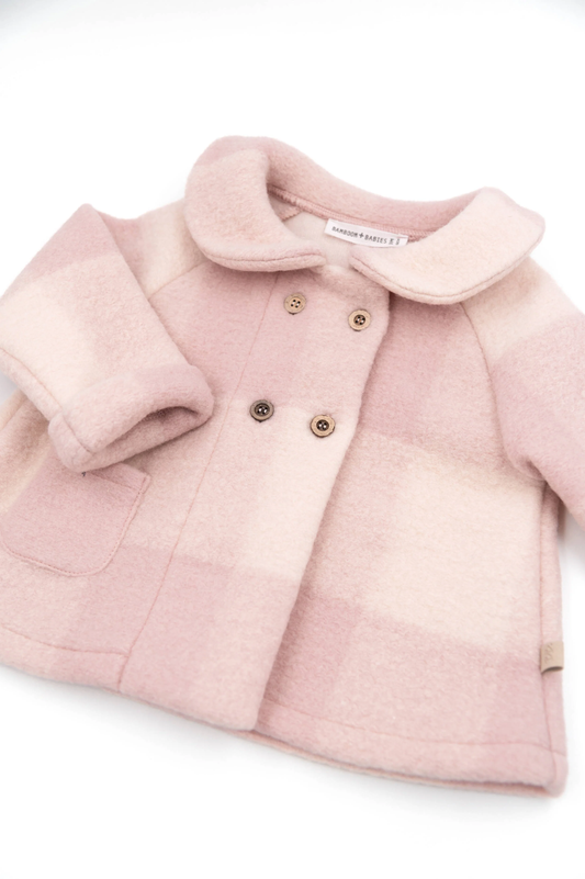 Cappotto Bimba Lana Cotta - Vintage Pink