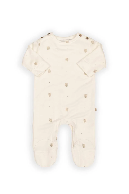 Tutina lineare con apertura spalla con piedi - Print Squirrel