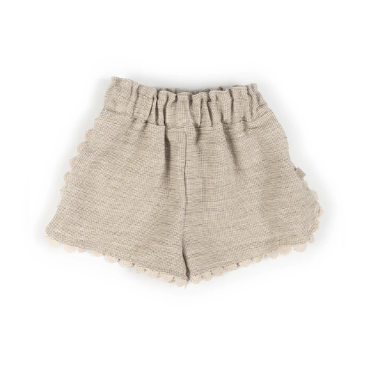Shorts bimba con bordino - Mustard Sabbia - 18/24M