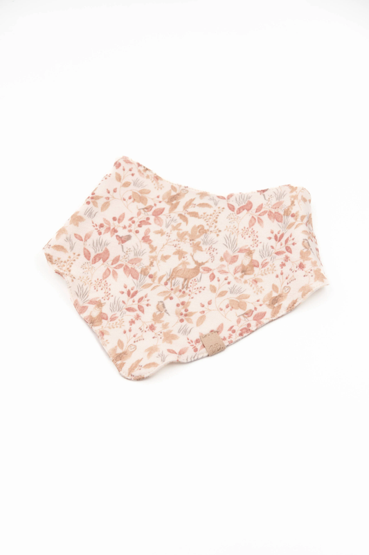 Bavaglino triangolo con lato in spugna - Print Autumn Forest