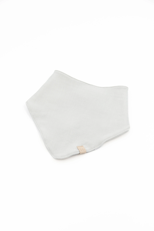 Bavaglino triangolo con lato in spugna - Sky Grey